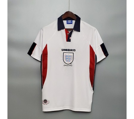 England 1998 World Cup Home White Soccer Jersey